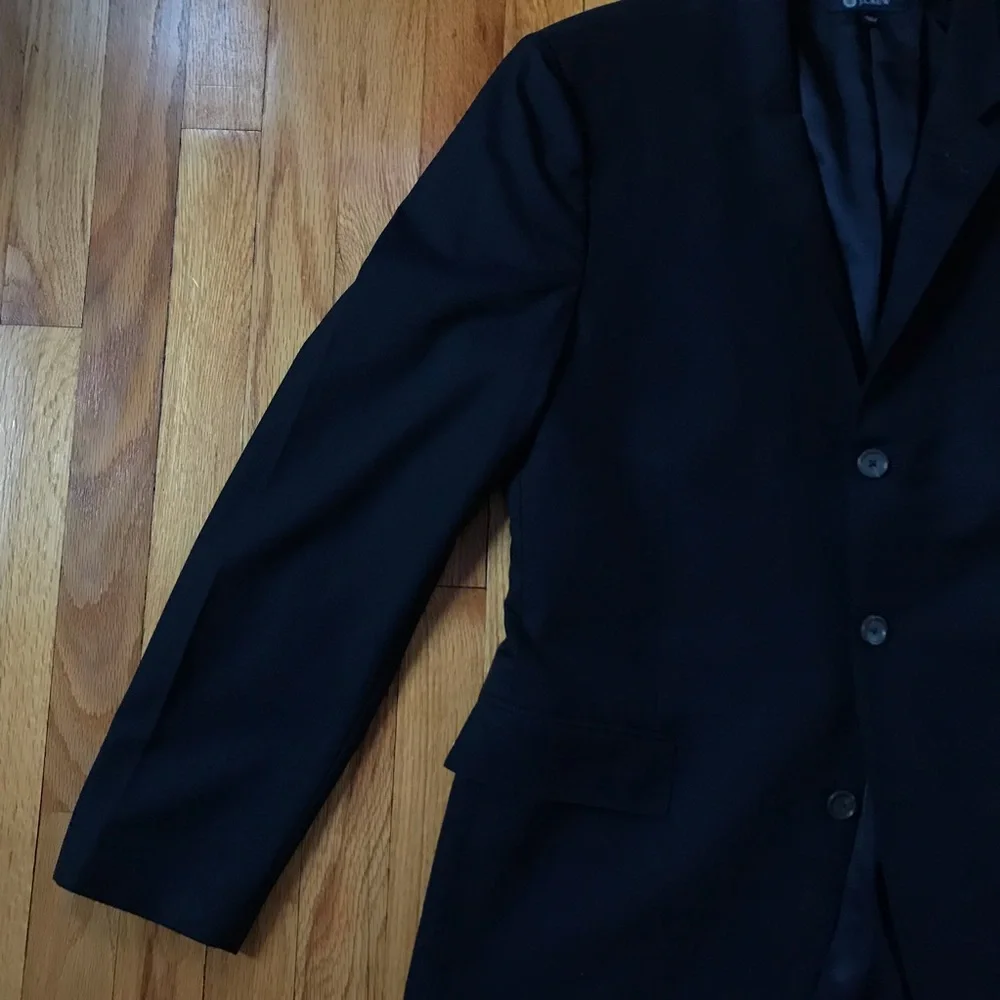 J. Crew X Loro Piana Black Ludlow Blazer Jacket Italian Wool 44R